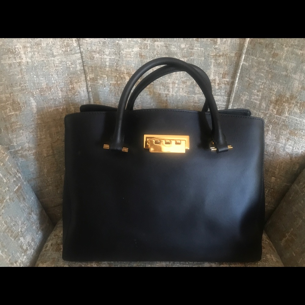 Black Zac Posen leather Handbag/Satchel